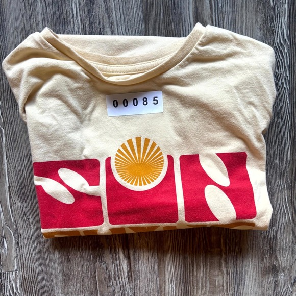 Goodfellow & Co Sunshine All The Time Graphic T-Shirt XL Beige Retro Sun Tee - Picture 6 of 6